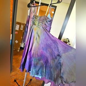 Recycled Riot Reclaimed silk scarab dress